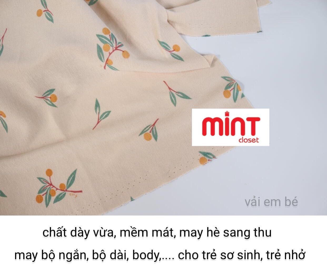 Vải borip lụa may đồ cho bé T02/22