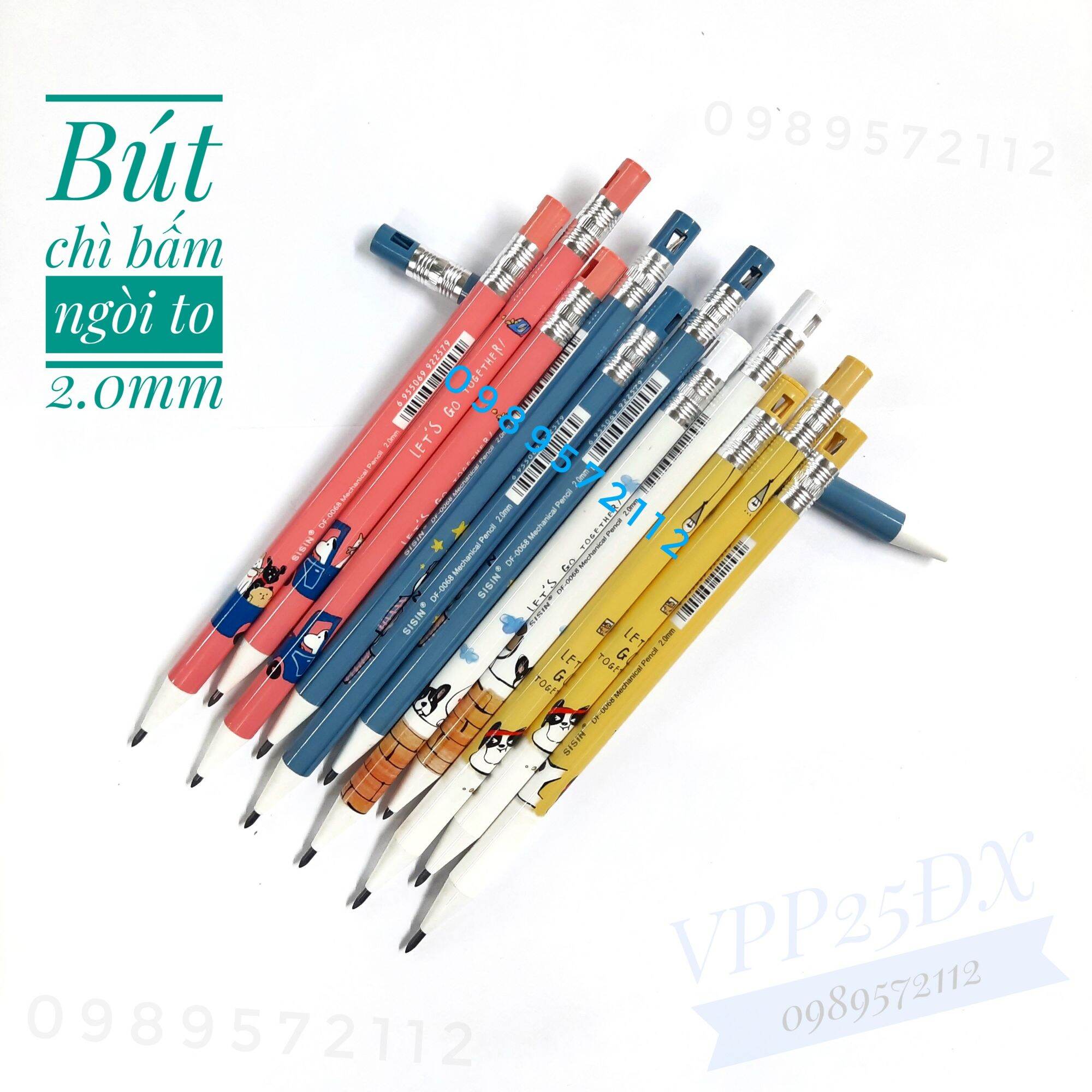 Bút chì bấm ngòi to 2.0 mm DF-0068. (1 cái)