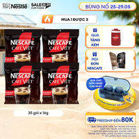 [ƯU ĐÃI THÁNG 5] [FREESHIP HCM] Combo 4 Túi Cà phê hòa tan NESCAFÉ Café Việt Cà phê đen đá (Túi 35 gói x 16g)