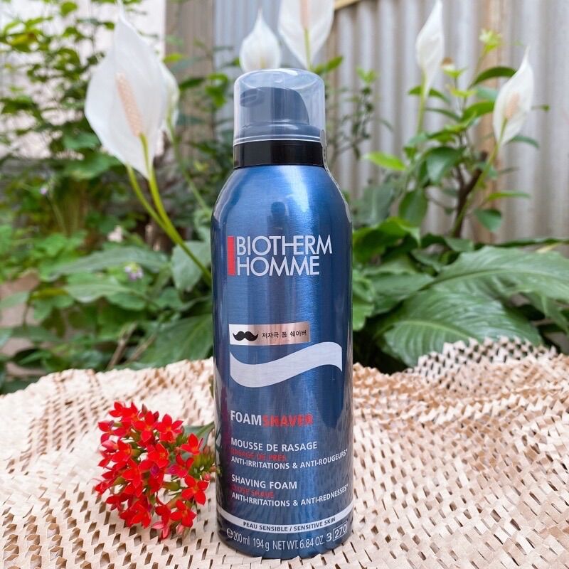 Bọt cạo râu biotherm homme foamshaver close shave anti-irritations and anti redness 200ml