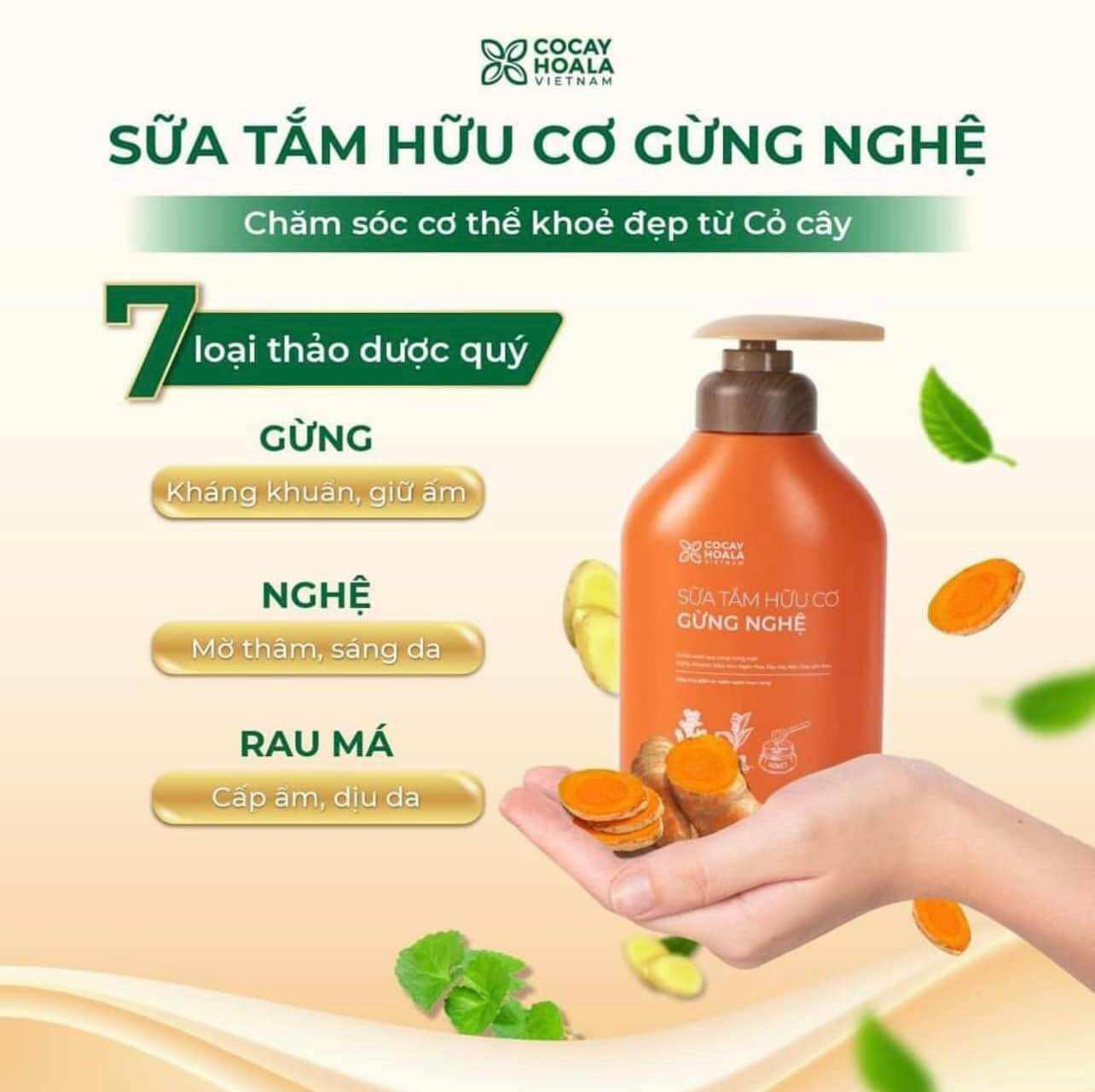 Sữa Tắm Gừng Nghệ.