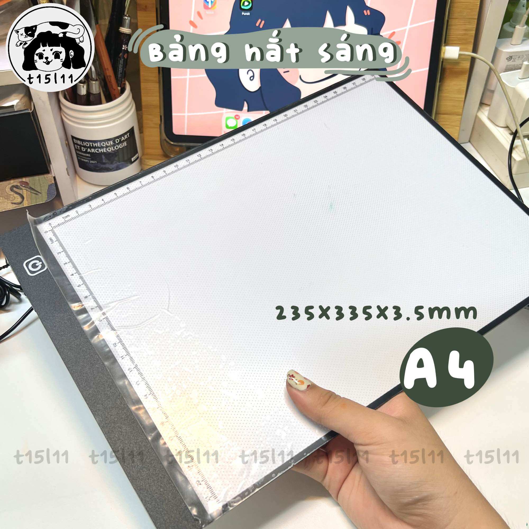 [t15l11] Bảng hắt sáng 3 cấp độ A5/A4