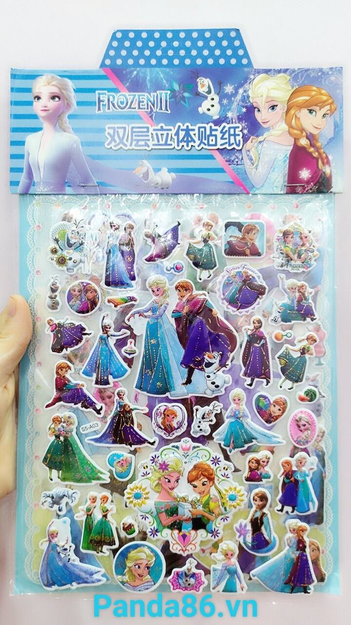 Sticker 3D Nổi / Hình Dán Công Chúa Elsa, Công Chúa Disney, Công ...