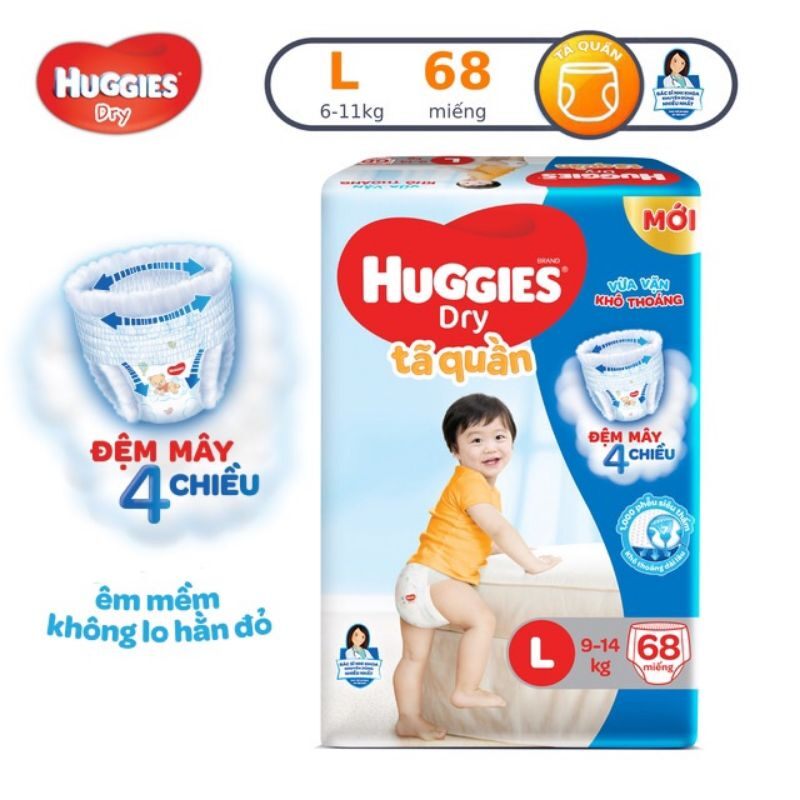 Tã bỉm quần Huggies XL 62 +8 miếng