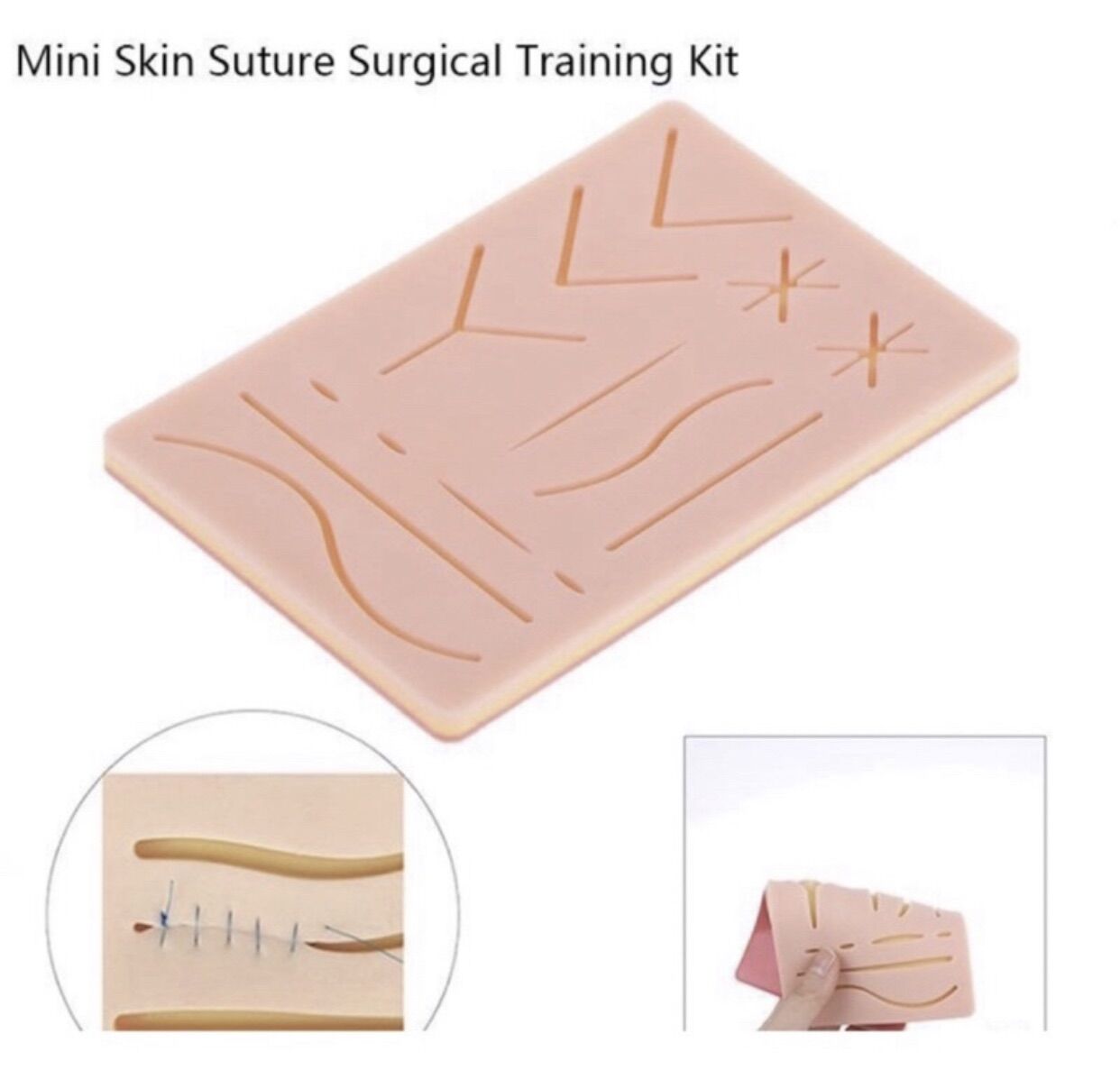 Miếng đệm da giả tập khâu vết thương