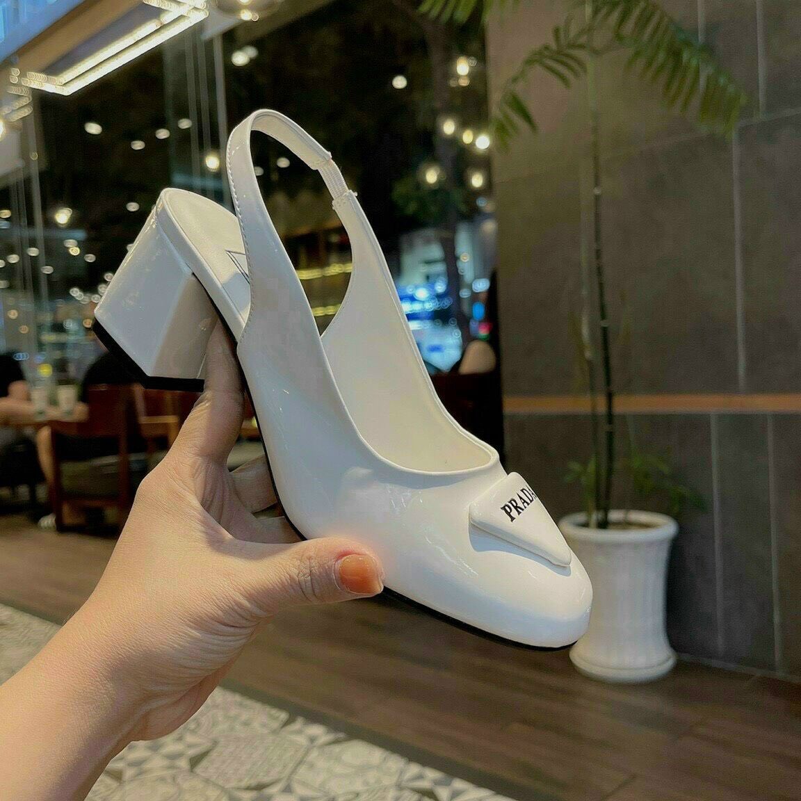 Giày cao gót đế vuông 5cm