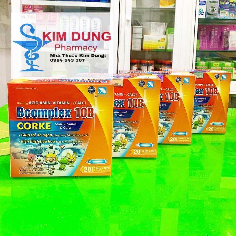 Bcomplex 10B CORKE (multivitamin, ăn ngon miệng, tăng đề kháng, bồi bổ cơ thể, suy nhược cơ thể....) - Nhà Thuốc Kim Dung
