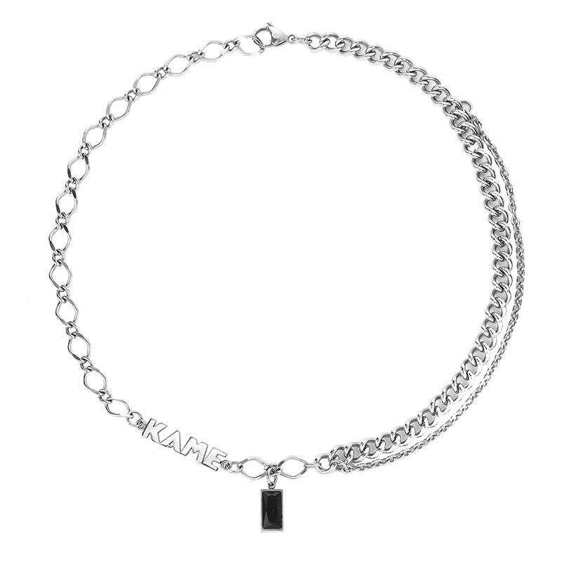 Dây Chuyền Khối Vuông Đặc Biệt Thiết Kế Gốc Carmen Dây Chuyền Xương Đòn Cảm Giác Cao Cấp Instagram Hip Hop Đường Phố Nam Phụ Kiện Nữ Cặp Đôi Sành Điệu