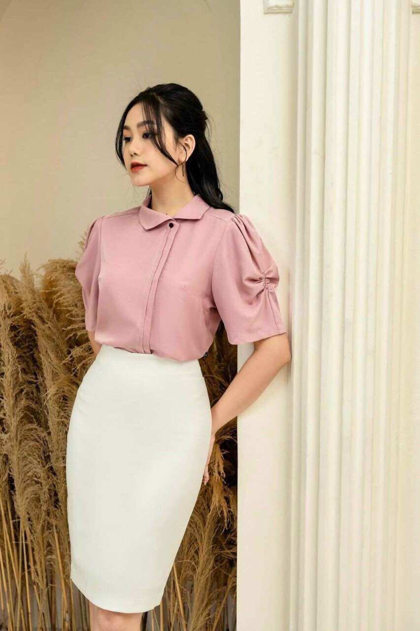 Áo công sở tay ngắn full size 222