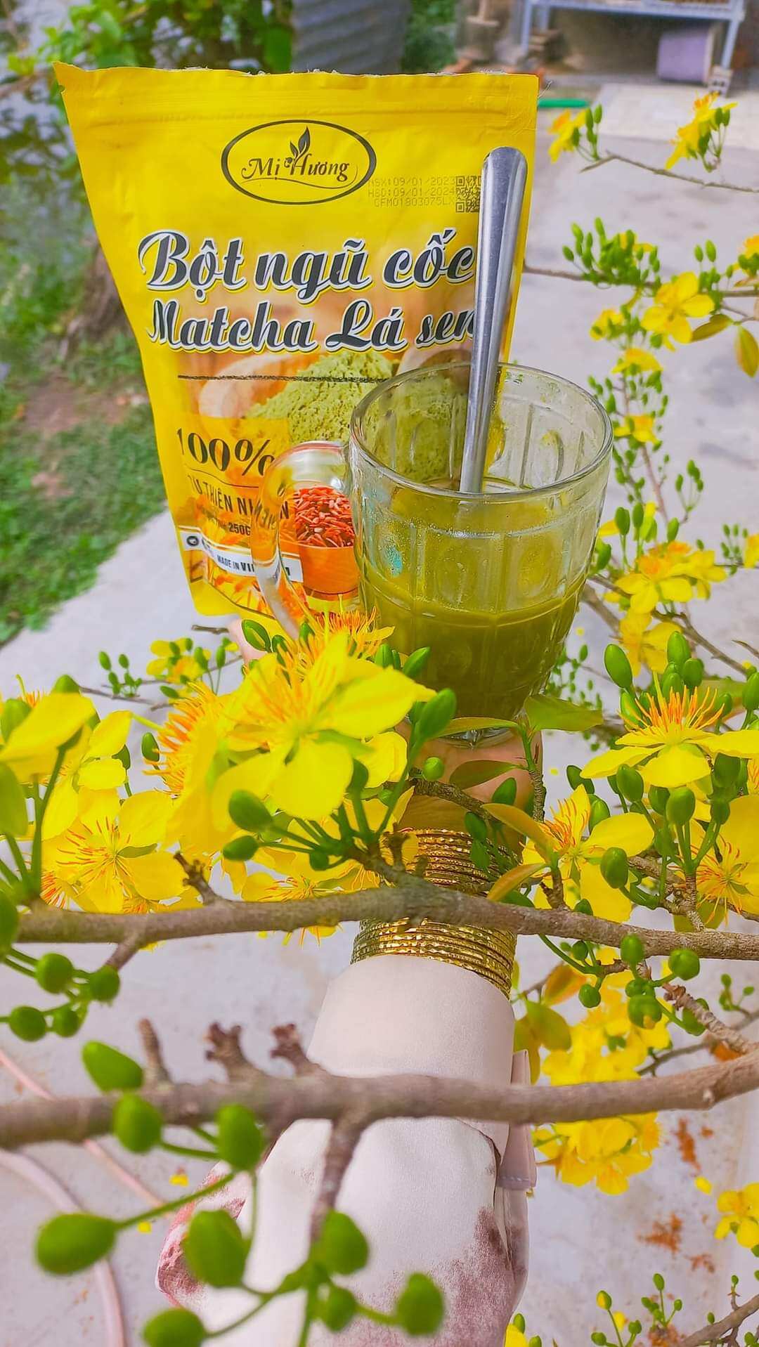 BỘT NGŨ CỐC MATCHA LÁ SEN MỊ HƯƠNG 250G