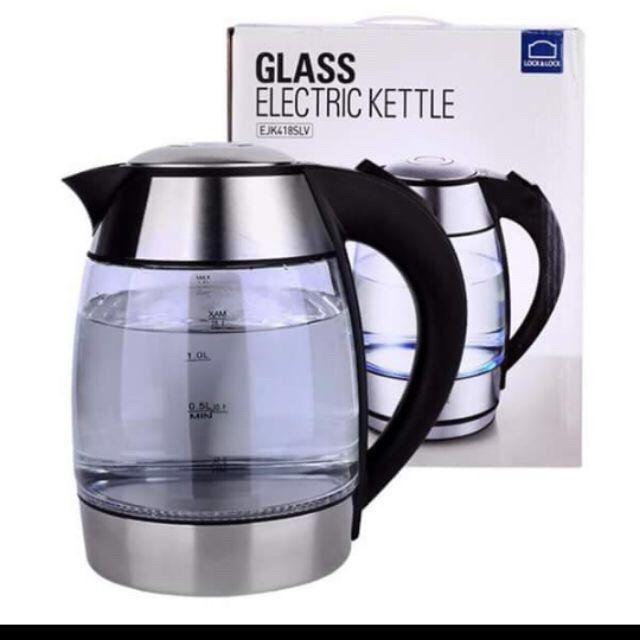 Ấm điện đun nước siêu tốc thủy tinh 1850W Lock&Lock EJK418SLV 1.8L