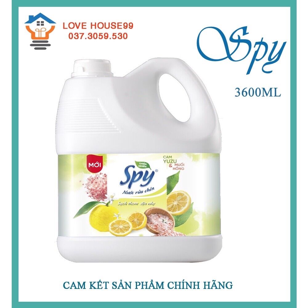 Nước rửa chén, nước rửa chén SPY Dung tích 3600ml 3 mùi hương