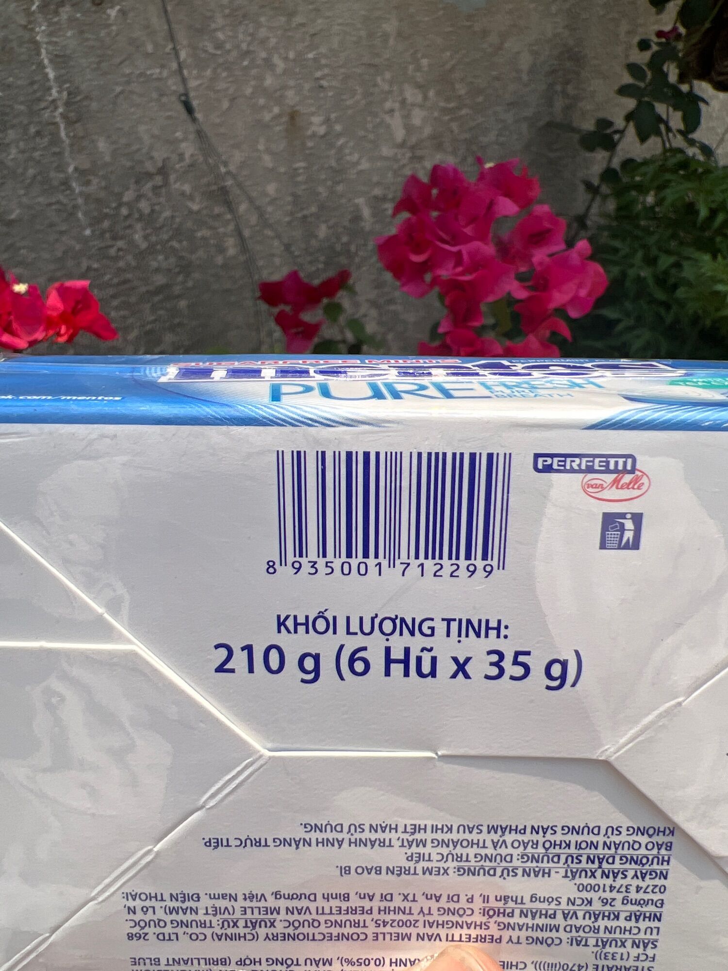 Kẹo ngậm mentos 6 lọ×35g
