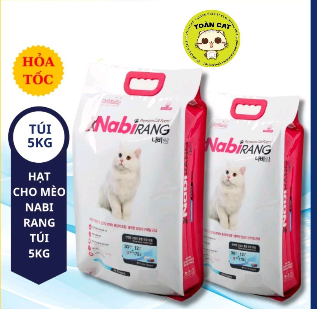 [Bao 5kg] Hạt cho mèo NABIRANG- Hạt dinh dưỡng cho mèo mọi lứa tuổi