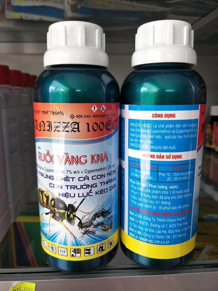 Thuốc trừ ruồi vàng chai 450ml làm ung trứng chết cả con non con trưởng thành hiệu lực kéo dài sử dụng cho 400-600 lít nước