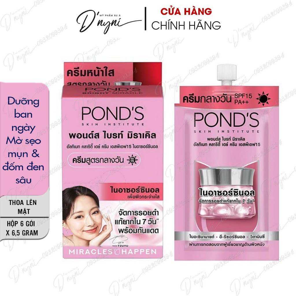 [MỚI] Hộp 6 gói Kem dưỡng Trắng Da Pond Thái Lan ban ngày 7g Pond's  - Chuẩn Thái Lan