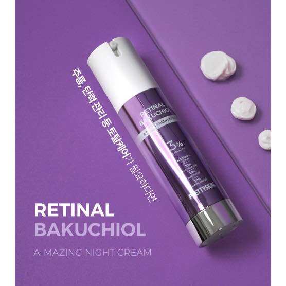 Retinol, kem dưỡng Pretty Skin retinal bakuchiol A-mazing night cream,tái tạo trẻ hóa , căng bóng đều màu da