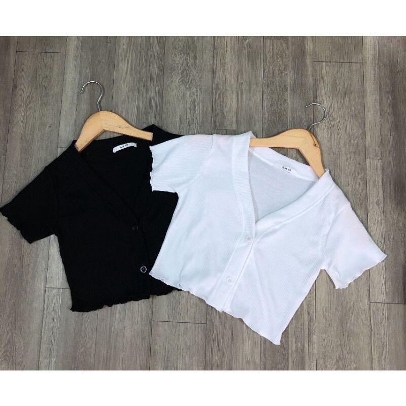 ÁO CROPTOP THUN GÂN GÀI NÚT 3NUT