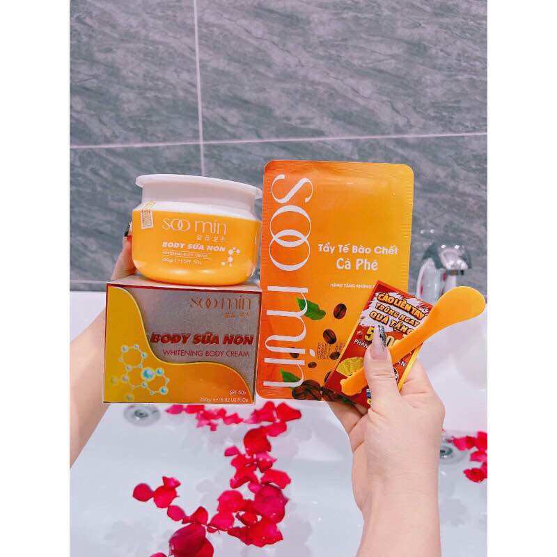 Kem body sữa non soomin hàn quốc mua 1 được 5