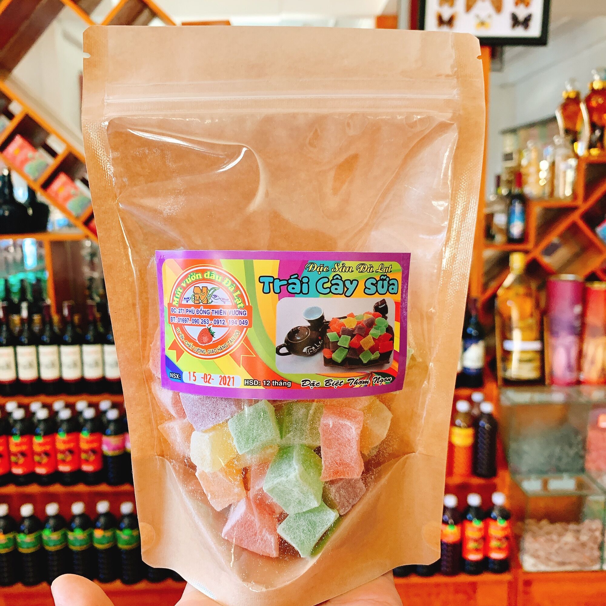 Kẹo Trái Cây Mix DLFRESH Đặc Sản Đà Lạt Túi Zip 200gr