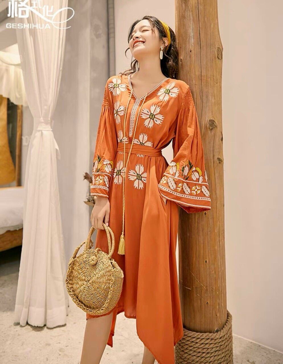 Đầm Thêu Phong Cách Boho