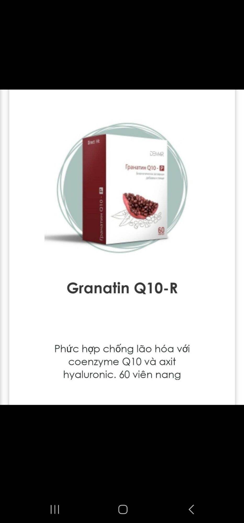 SHOP NGỌC NHI GRANATIN Q10 - R Vision. Hỗ trợ tim mạch.Hộp 60 viên