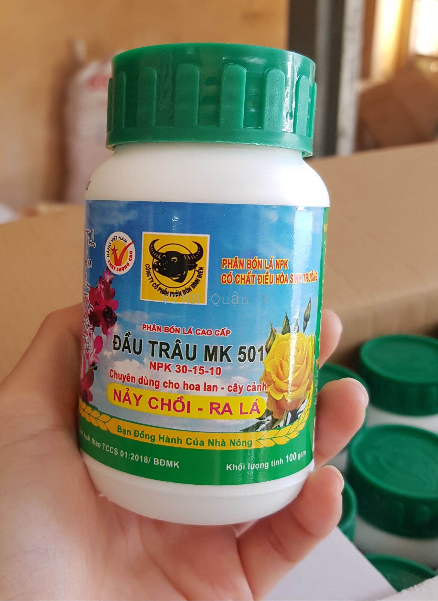 Phân bón npk đầu trâu 501 100gr