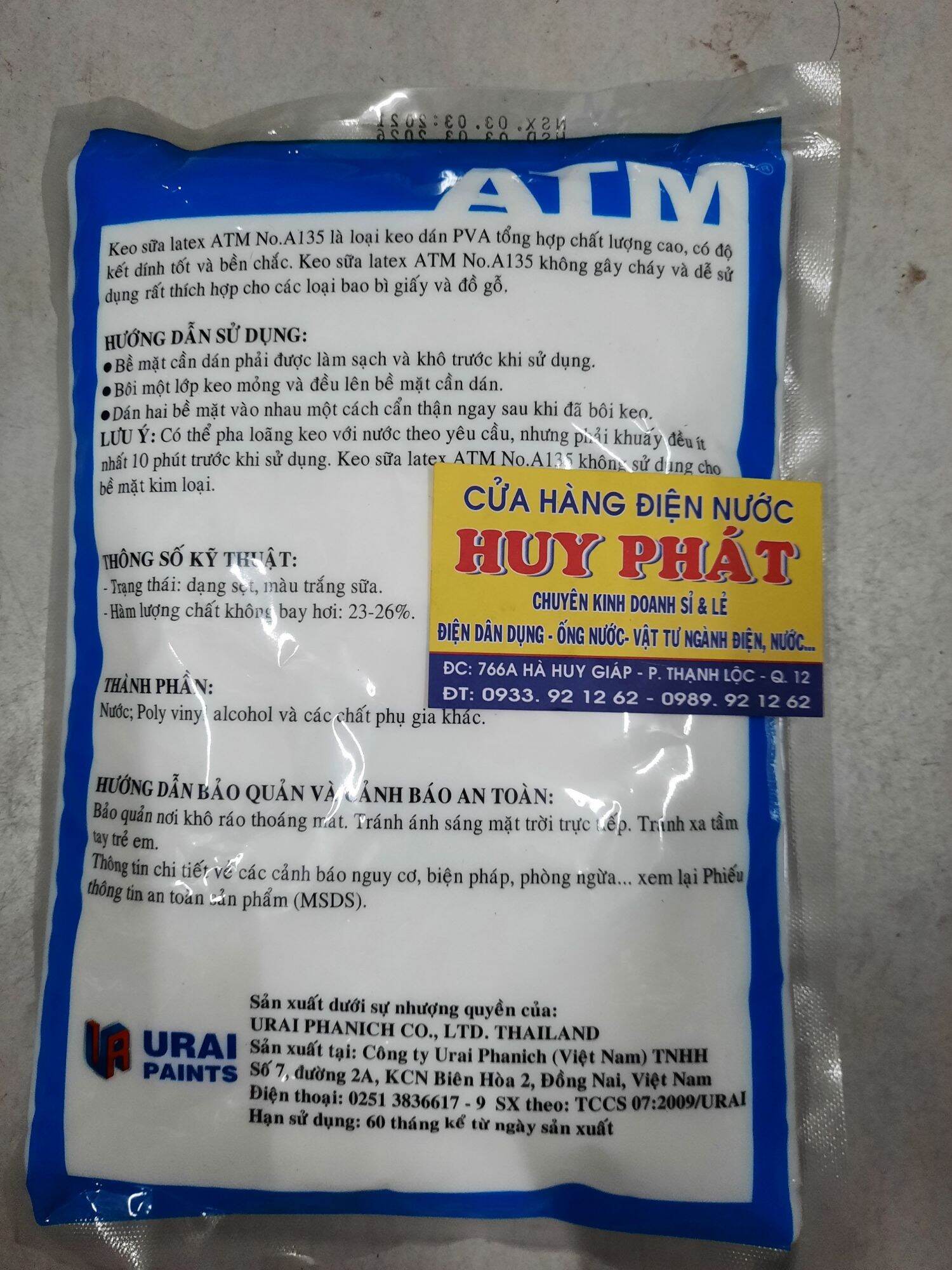 [HCM]keo sữa ATM LATEX No.A135 đa năng dán gỗ dán giấy