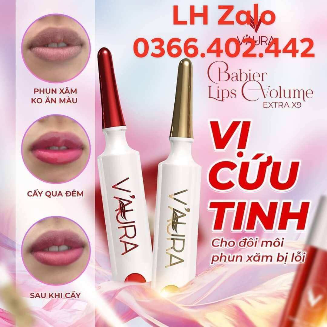 Babier lips volume v3 extra x9 - khử thâm môi - giúp môi hồng tự nhiên - mẫu mới nhất