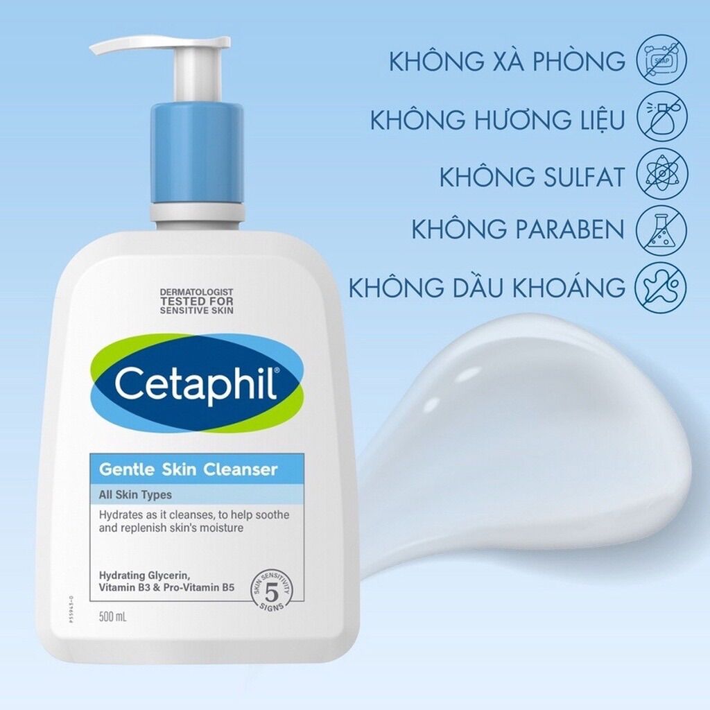 Sữa Rửa Mặt Cetaphil Gentle Skin Cleanser 500ml,473ml