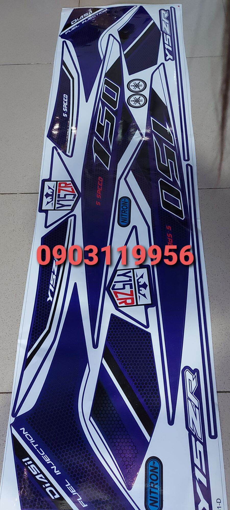 tem rời exciter 150 xanh y15zr