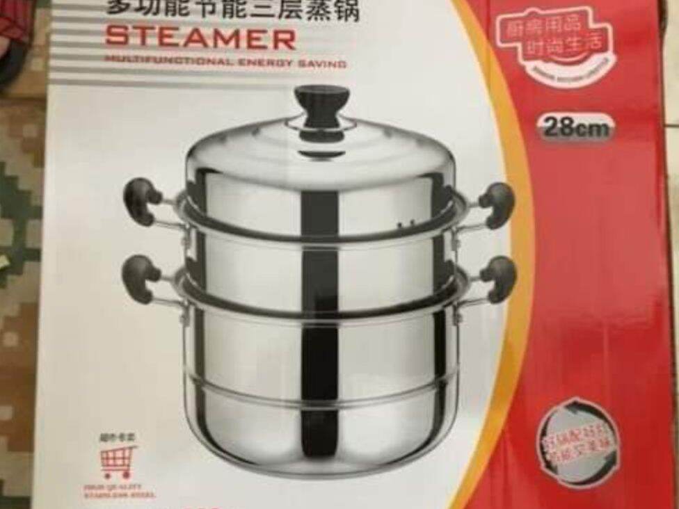 Nồi hấp inox 3 tầng size 28 cm
