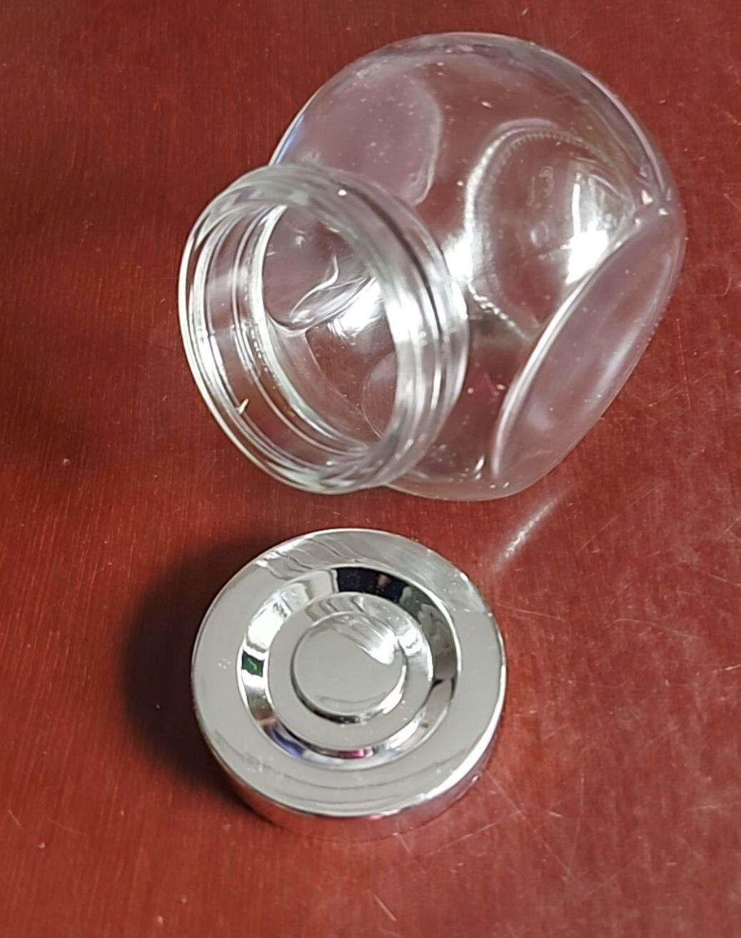 Hủ thủy tinh 2 đáy nắp Bạc 50ML 180ML 380ML