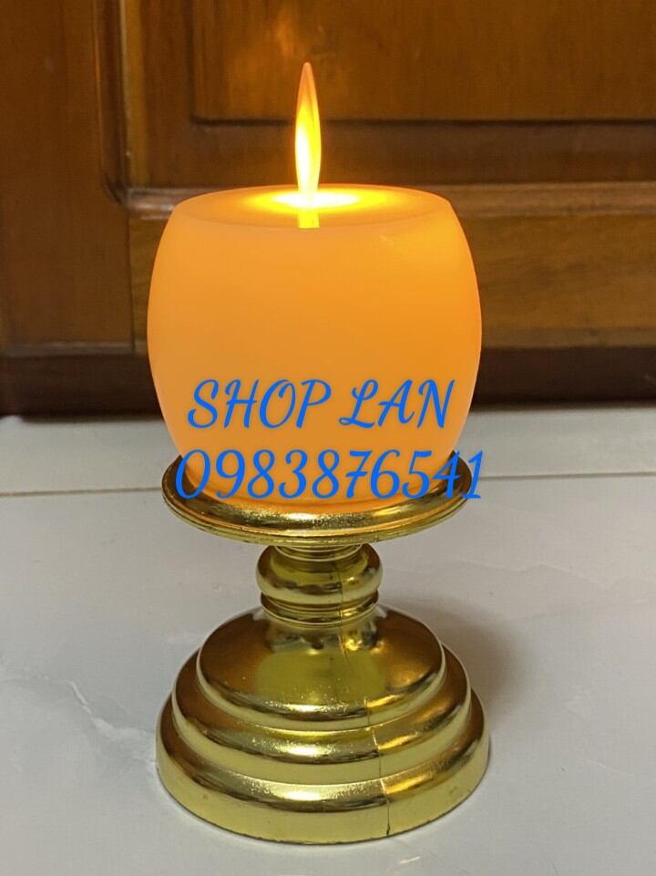 Đèn bàn thờ cây nến tròn dùng pin.