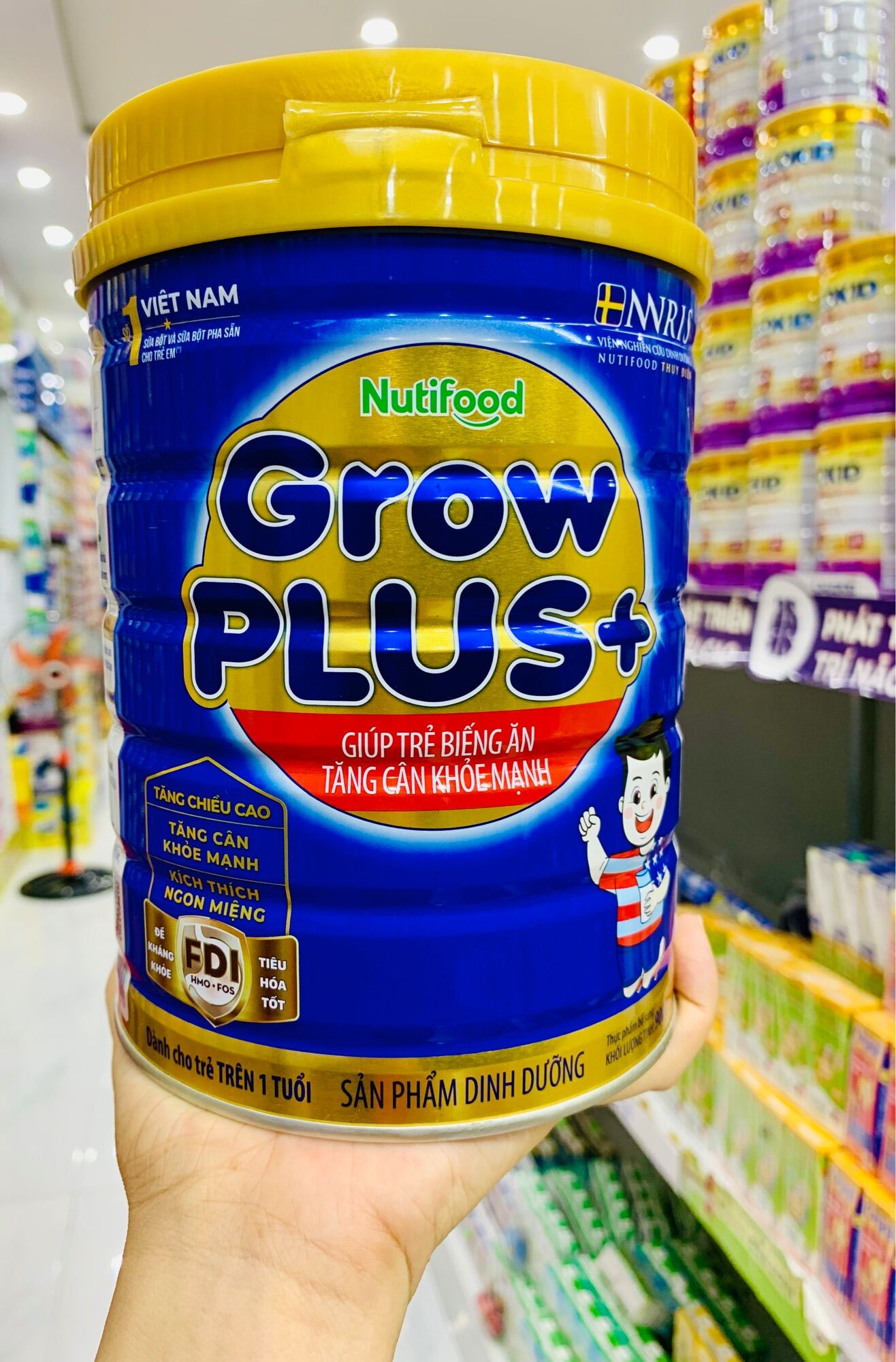 CHÍNH HÃNG Nuti Grow Plus xanh cho bé trên 1 tuổi 900g thumbnail