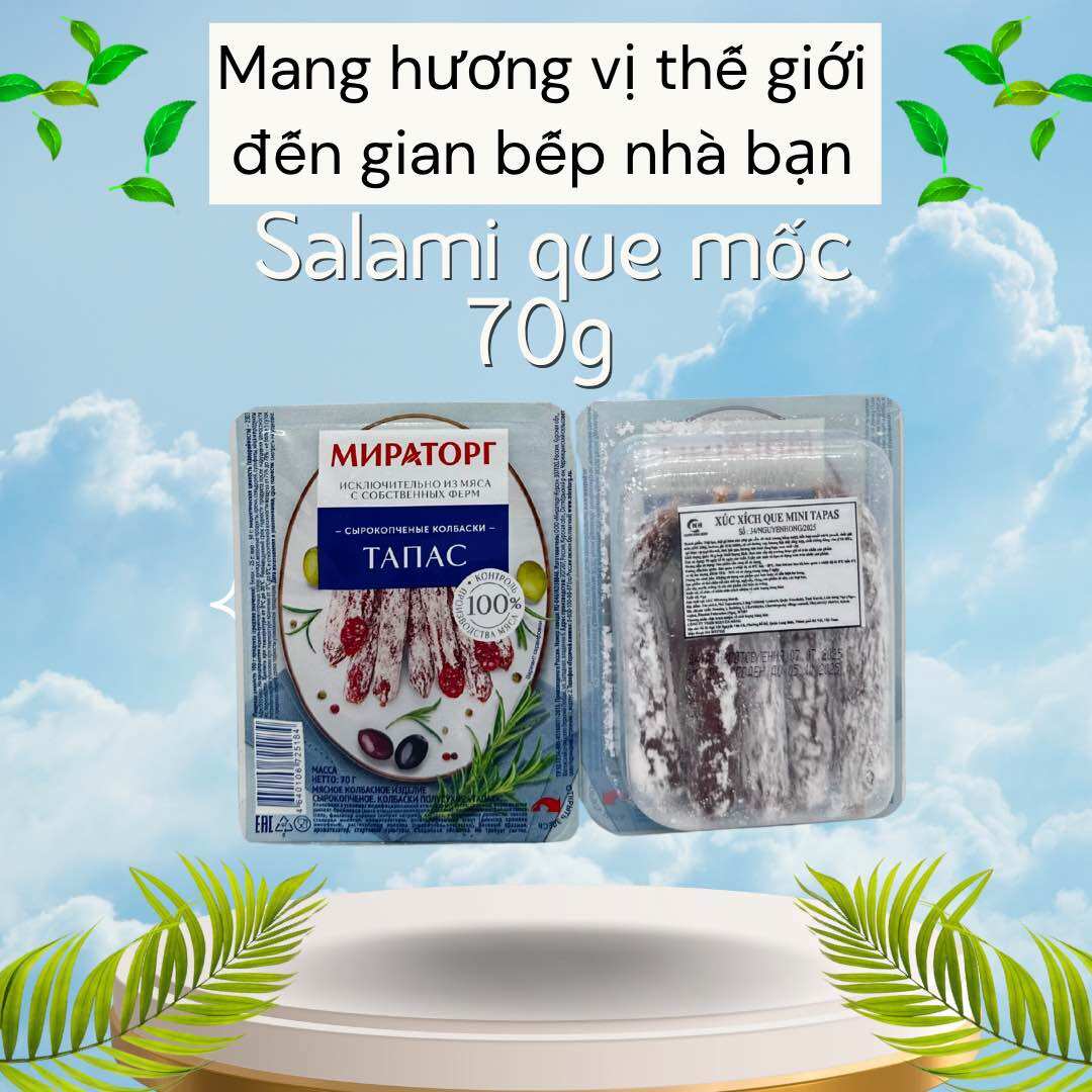 Salami que mốc Nga 70g – Xúc xích khô ăn liền – Đặc sản Nga nhập khẩu