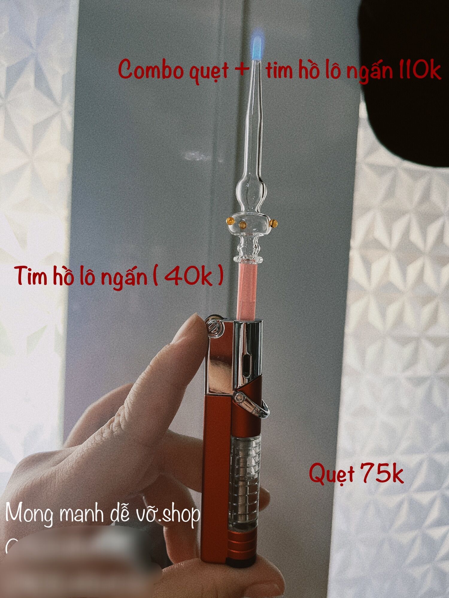 Set aomai + thiết bị giảm ga thủy tinh