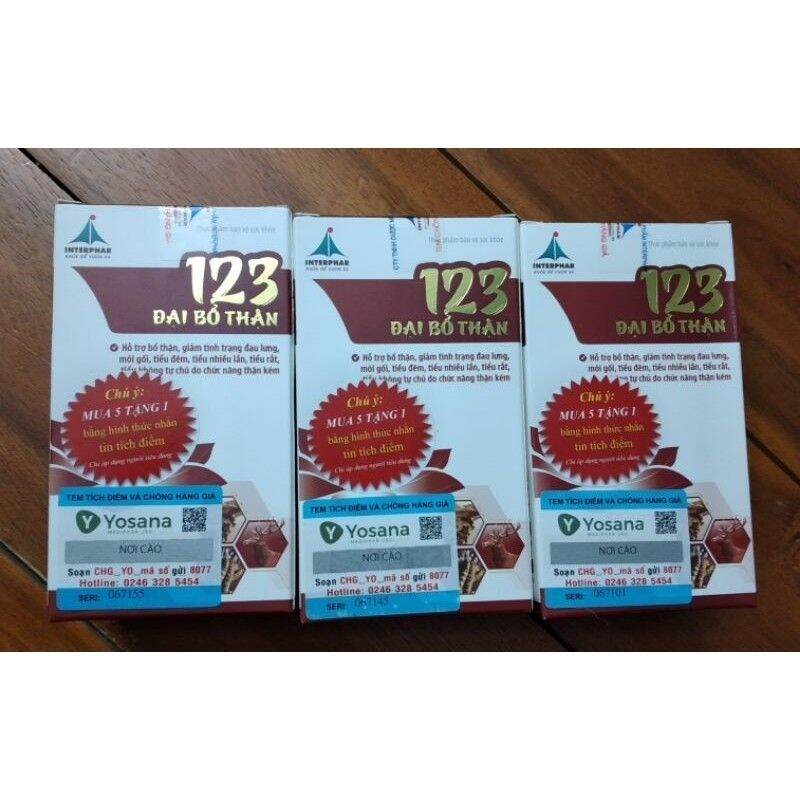 ĐẠI BỔ THẬN 123 (mua 5 tặng 1 bằng tem tích điểm)