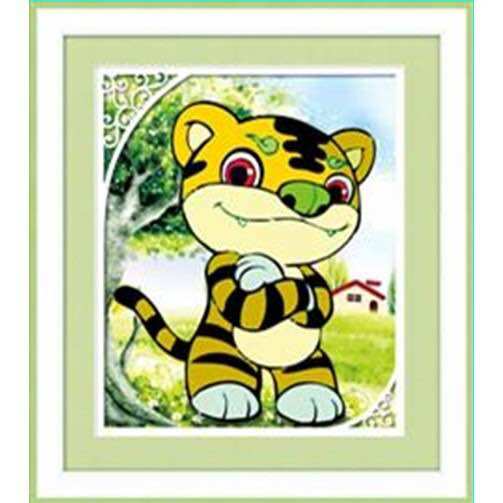 Tranh đính đá abc 3d hổ, cọp df2375 kt:30x36cm