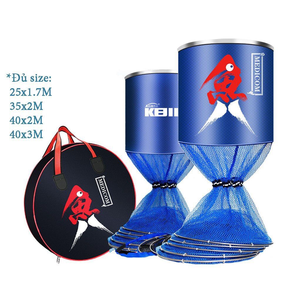 Giỏ đựng cá -Rọng đựng cá cao cấp MEDICOM mắt lưới Etilen co giãn siêu bền bỉ_linhkunshop