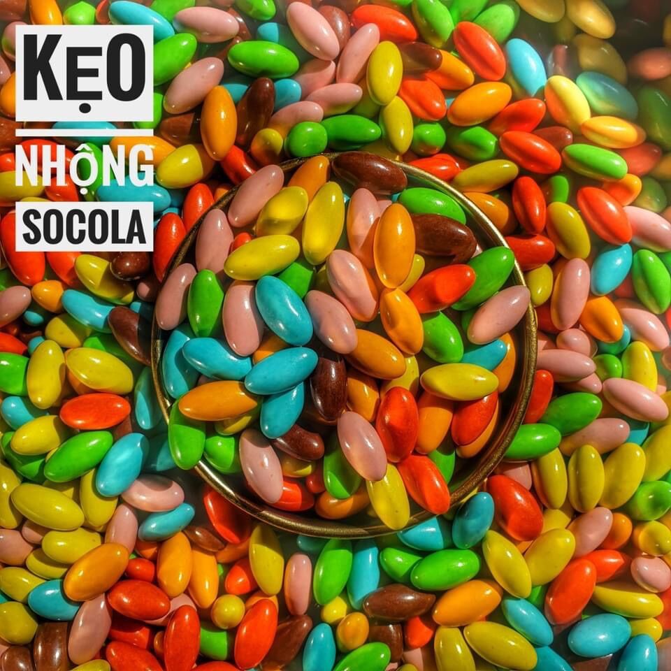 Kẹo Nhộng Socola 7 Màu Lon 500gram