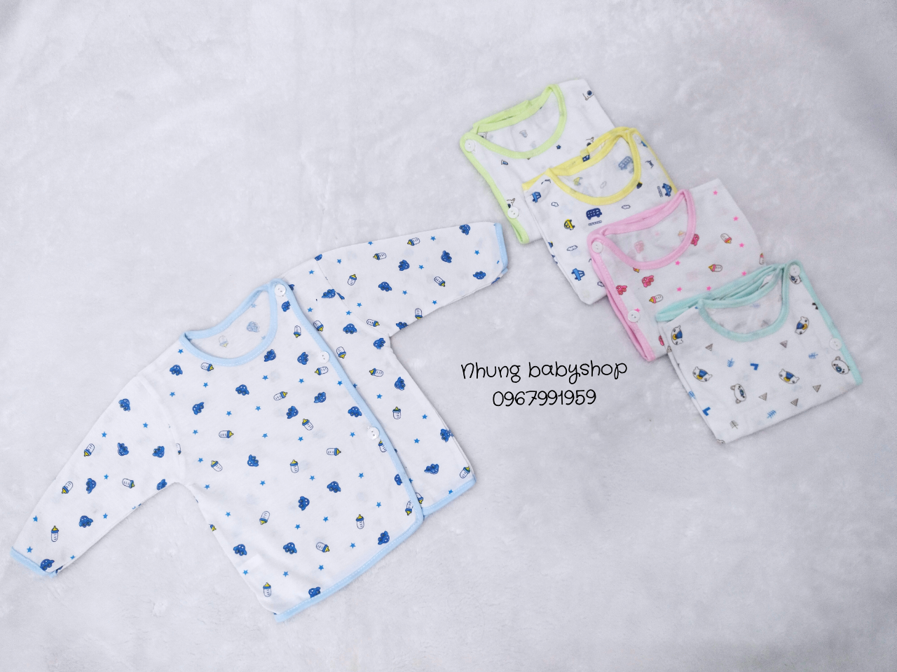 SET 5 ÁO CHẤT COTTON MỀM MỊN CHO BÉ SƠ SINH