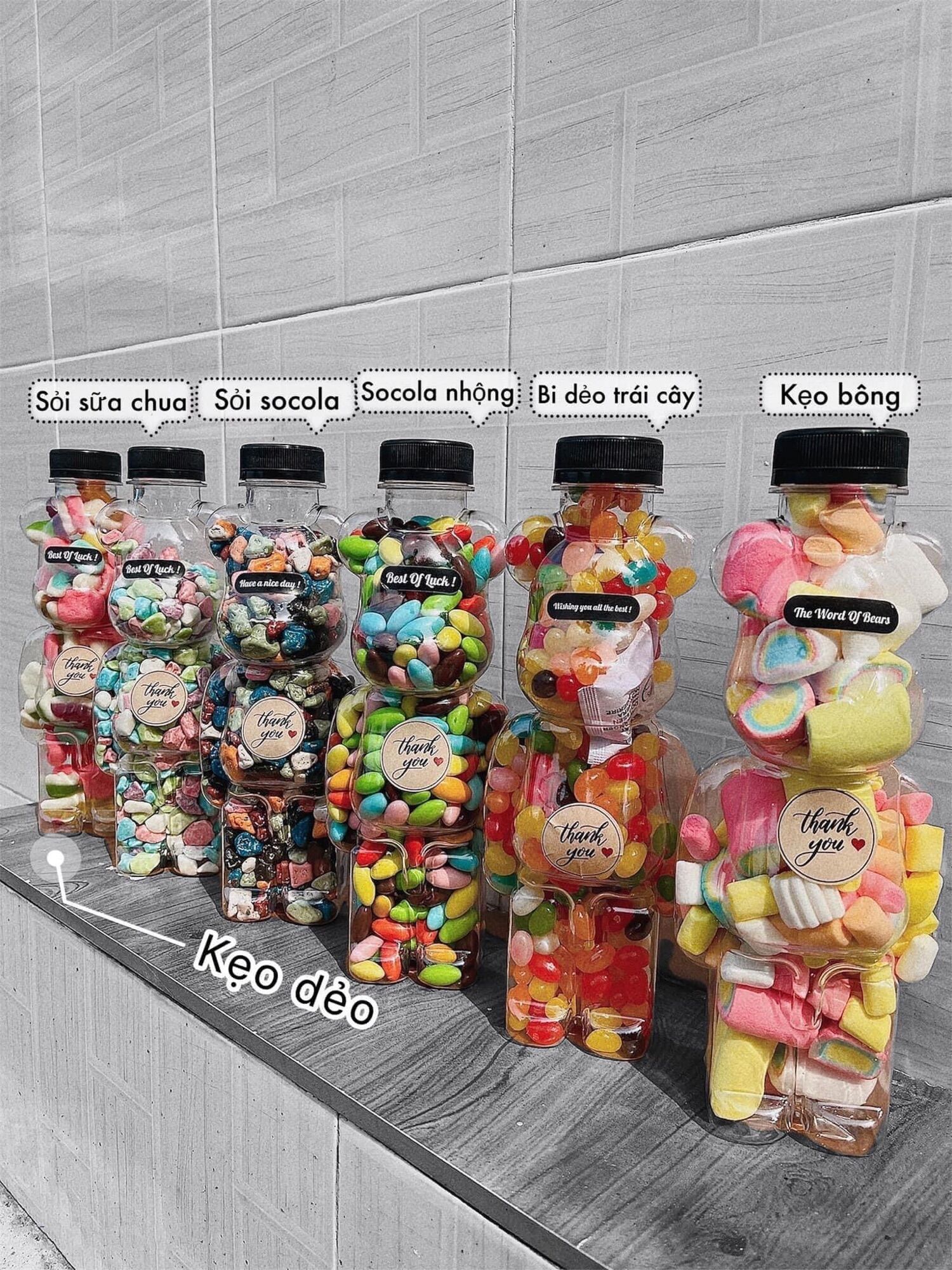 KẸO CHAI GẤU BEARBRICK  VỊ SỎI SOCOLA SIÊU HOT