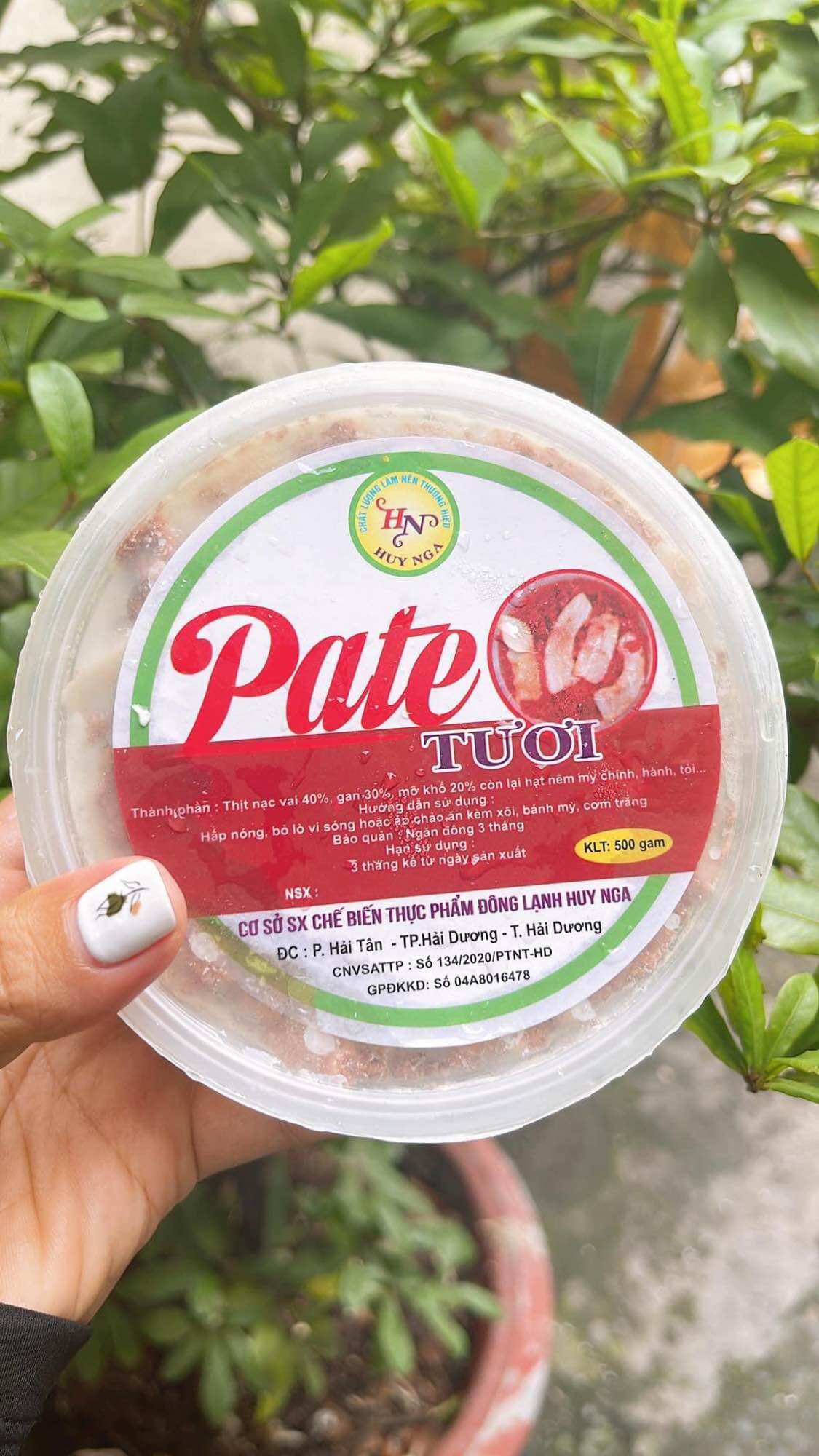 Hộp 500gr Pate tươi cột đèn Hải Phòng (giao nhanh tphcm 2h)