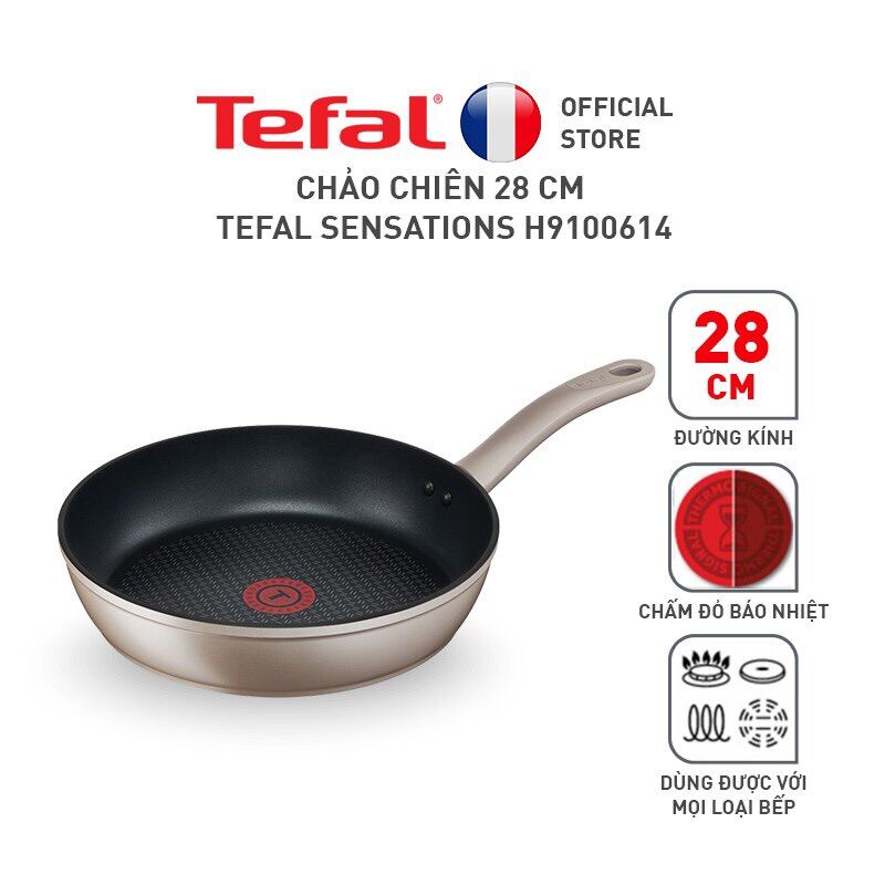 Chảo chiên chống dính đáy từ Tefal Sensations H9100614 28cm