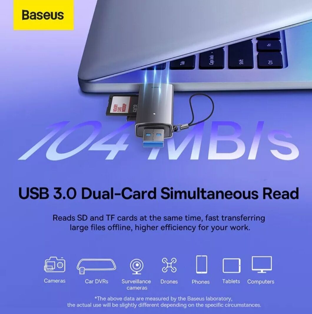 [New]Đầu Đọc Thẻ Đa Năng Tốc Độ CaoType C Usb  Baseus Lentil Cabin Card Reader