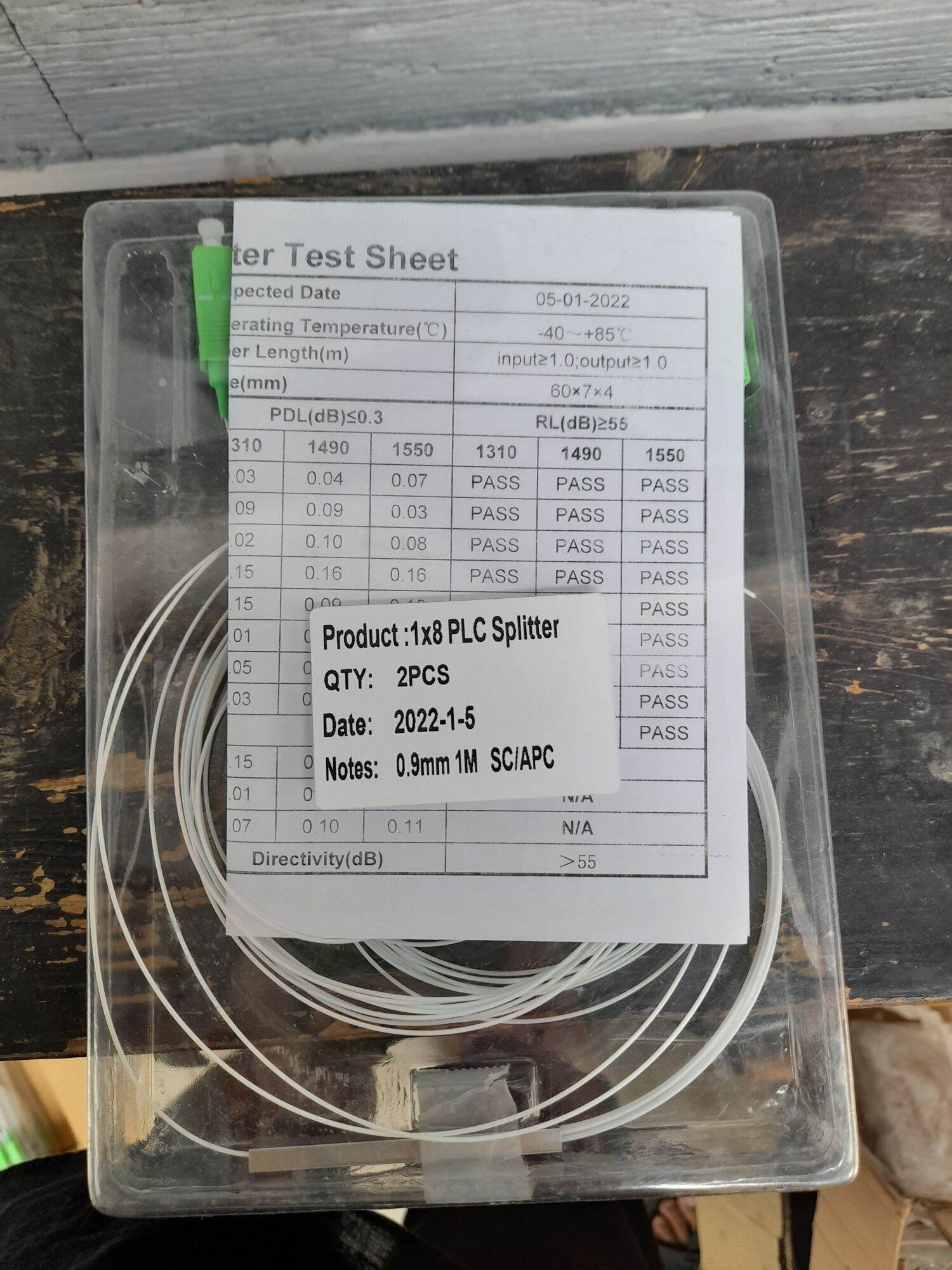 Bộ chia quang có connector 1:8 (Loại 1 bộ và Loại 2 bộ)