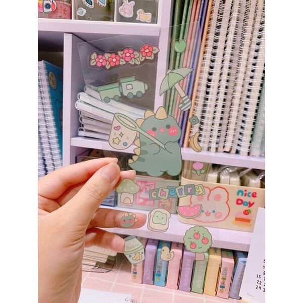 Sticker chống nước hình to dễ thương 19x9cm