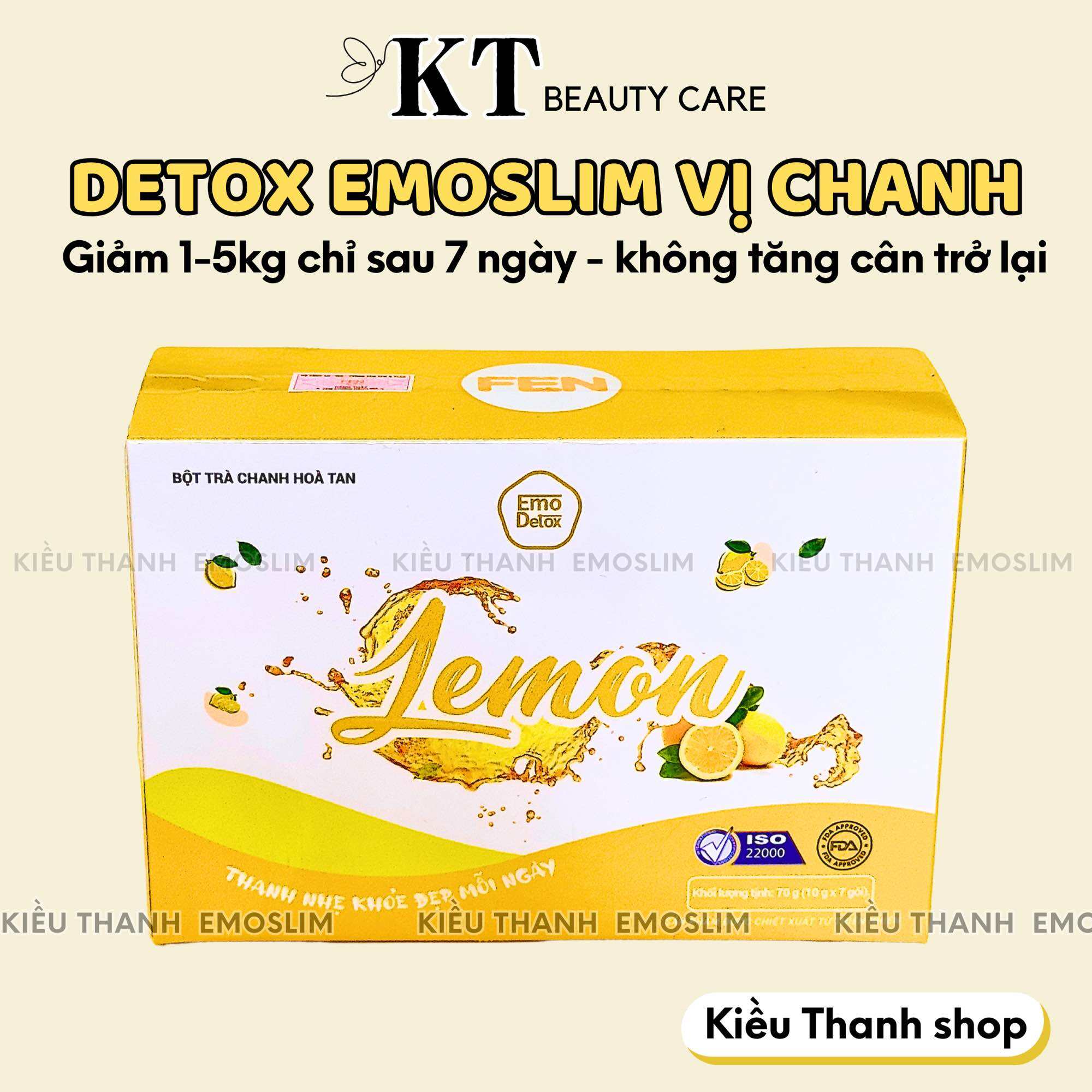 FREESHIP MAX Giảm Cân Emoslim VỊ CHANH chính hãng EmoSlim Chính hãng Giảm Cấp Tốc 1 đến 5kg sau 7 ng