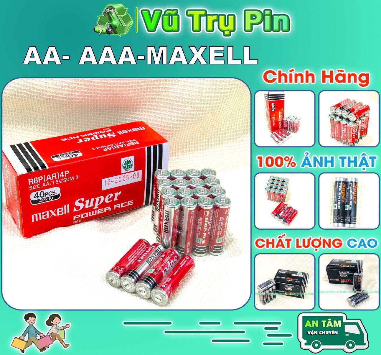Pin tiểu 2A 3A AA - AAA  Super Maxell